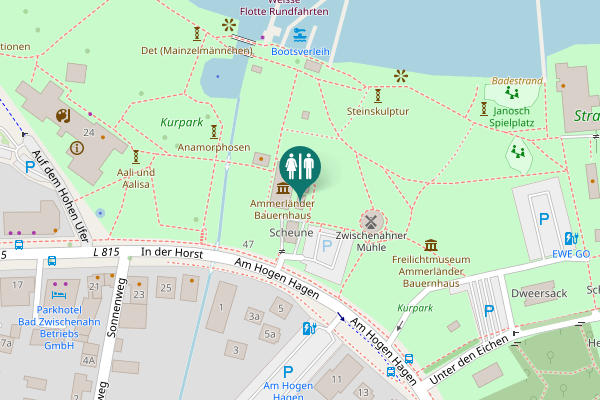 Map showing location of Am Hogen Hagen 4 Toilet