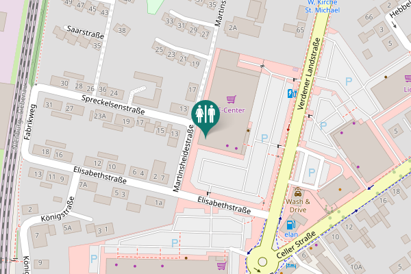 Map showing location of Verdener Landstraße 55 Toilet