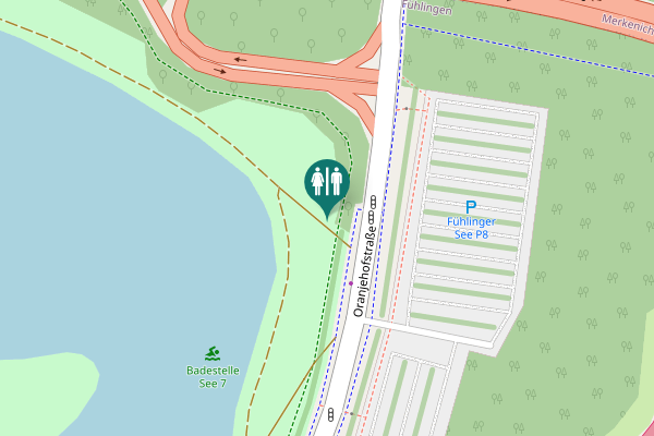 Map showing location of Oranjehofstraße Toilet