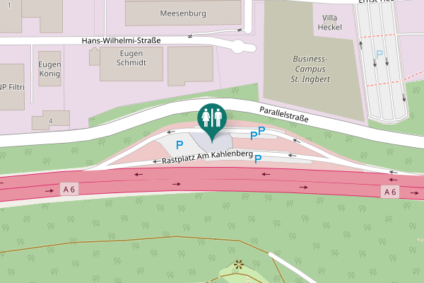 Map showing location of Rastplatz Am Kahlenberg Toilet