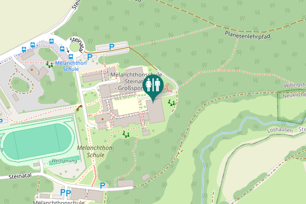 Map showing location of Steinatal 1 Toilet