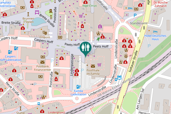 Map showing location of Toilette im Famila
