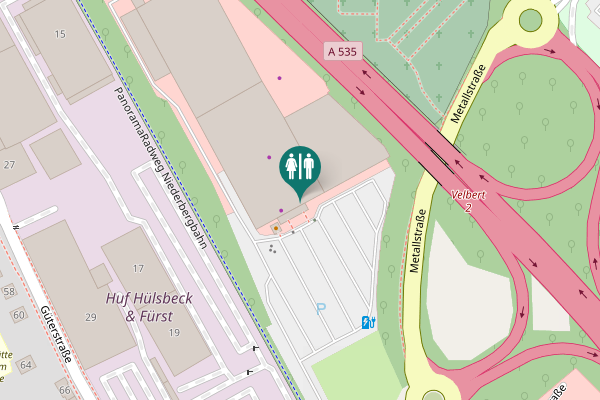 Map showing location of Metallstraße 15 Toilet