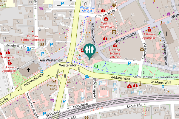 Map showing location of Am Westerntor 1 Toilet