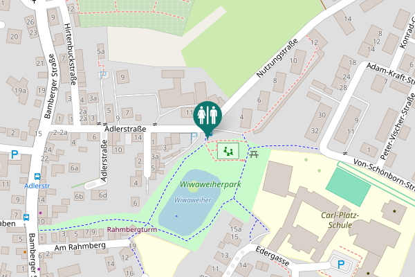 Map showing location of Adlerstraße 11 Toilet