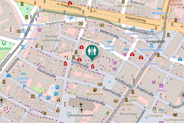 Map showing location of Schiffstraße 7-9 Toilet