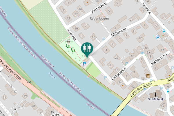 Map showing location of Inselweg 6 Toilet