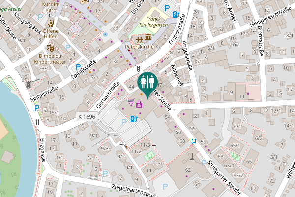 Map showing location of Stuttgarter Straße 46 Toilet