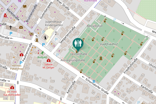 Map showing location of Schorndorfer Straße 15 Toilet