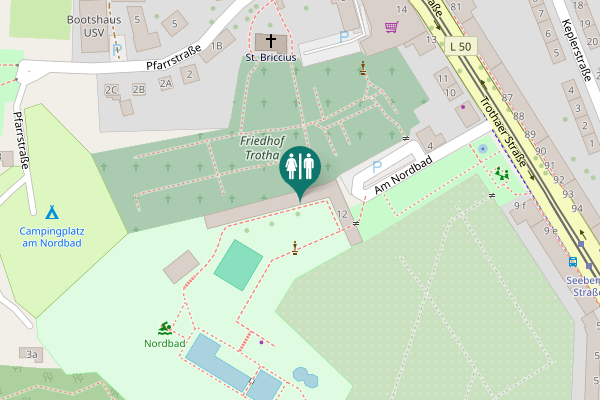 Map showing location of Am Nordbad 12 Toilet