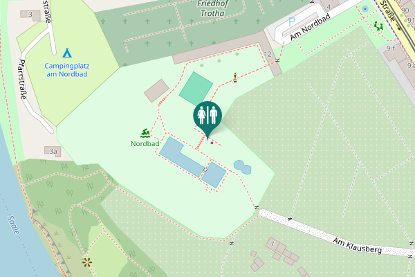 Map showing location of Am Klausberg 7 Toilet