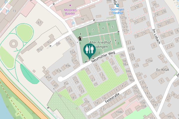 Map showing location of Neumühler Weg 17 Toilet