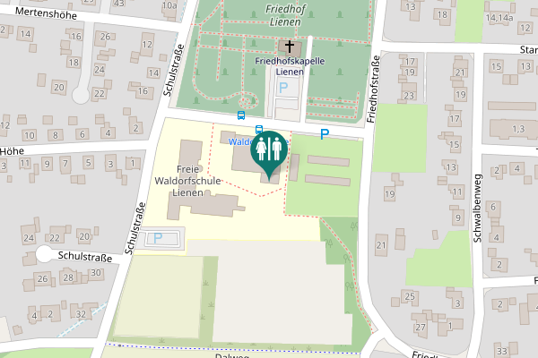 Map showing location of Lührmannsweg 1 Toilet