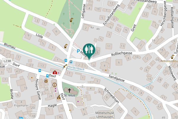 Map showing location of Roßlachgasse 1 Toilet