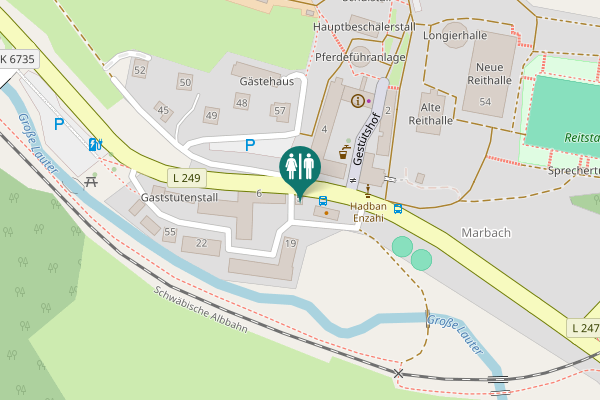 Map showing location of Gestütshof 5 Toilet