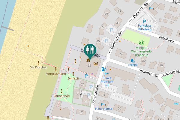 Map showing location of Strandstraße 25 Toilet