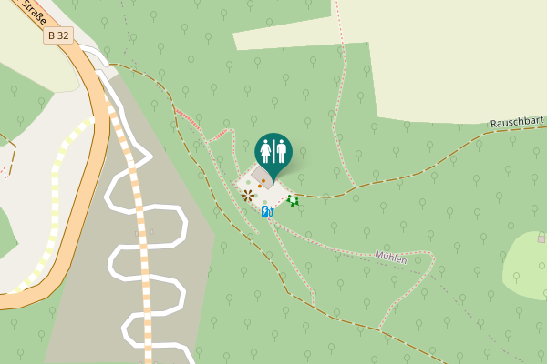 Map showing location of Rauschbart 1 Toilet
