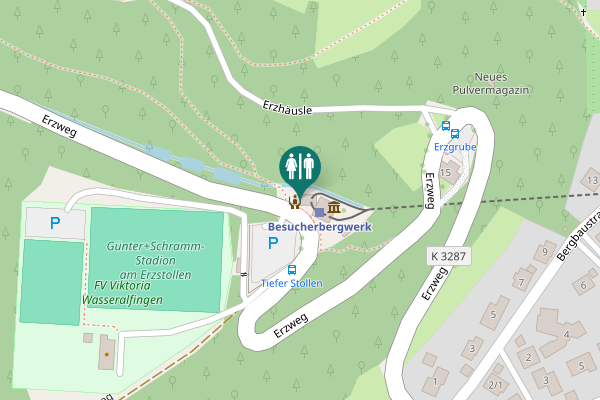 Map showing location of Erzhäusle 1 Toilet