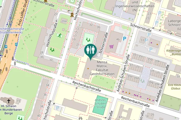 Map showing location of Reichenbachstraße 1 Toilet