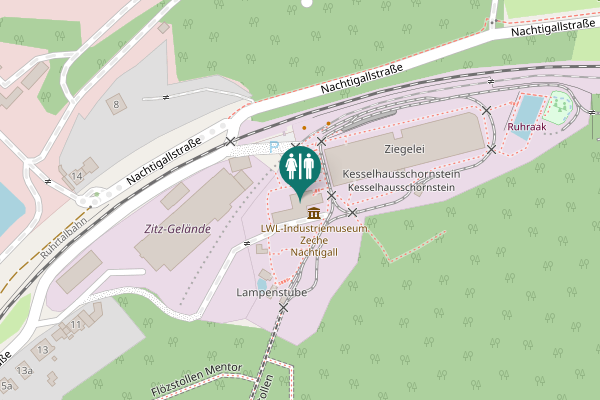 Map showing location of Nachtigallstraße 35 Toilet