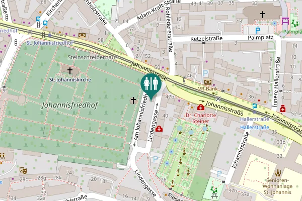 Map showing location of Johannisstraße 51 Toilet