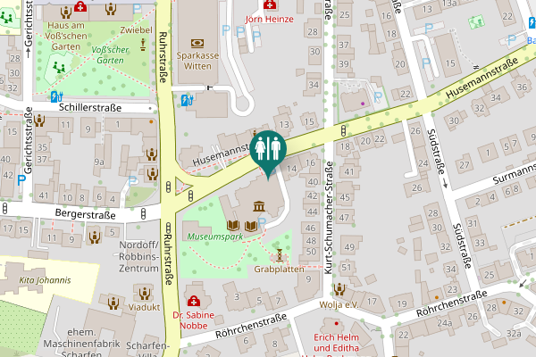 Map showing location of Husemannstraße 12 Toilet