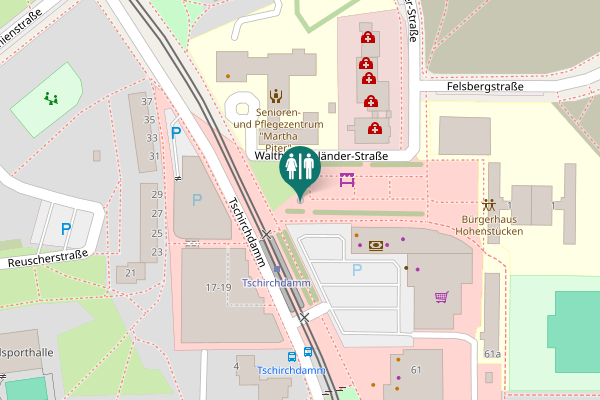 Map showing location of Walther-Ausländer-Straße 2 Toilet