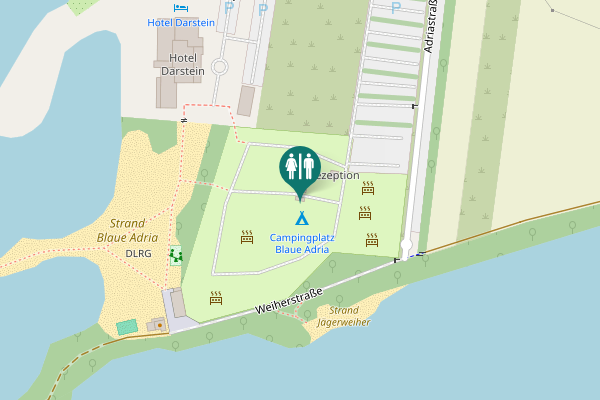 Map showing location of Weiherstraße Toilet