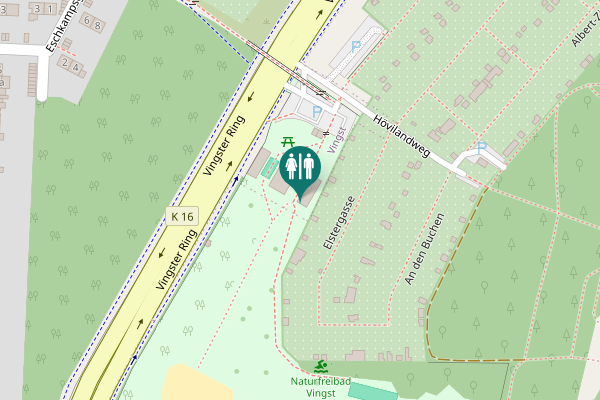Map showing location of Vingster Ring 1 Toilet