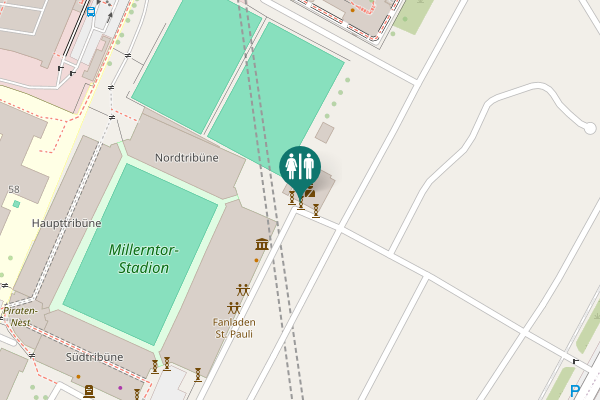 Map showing location of Bergpfad 1 Toilet