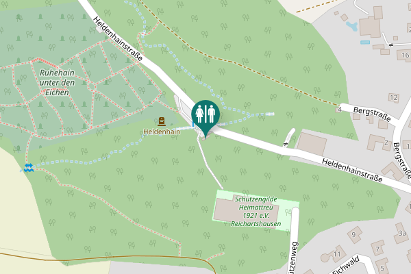 Map showing location of Heldenhainstraße Toilet