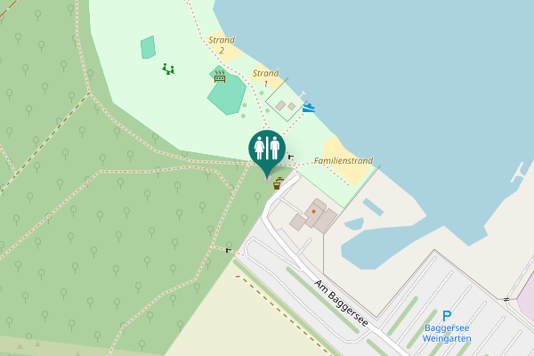 Map showing location of Am Baggersee 1 Toilet