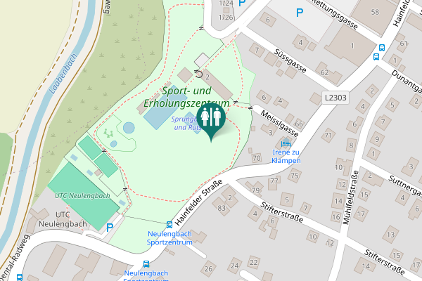 Map showing location of Hainfelder Straße 83 Toilet