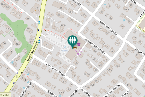 Map showing location of Gautinger Straße 23 Toilet