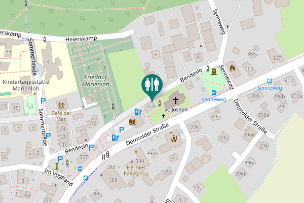 Map showing location of Detmolder Straße 359 Toilet