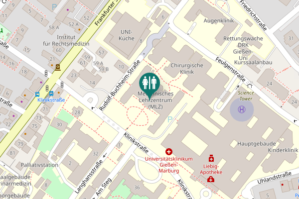 Map showing location of Klinikstraße 29 Toilet