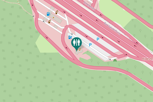 Map showing location of A 7 Toilet