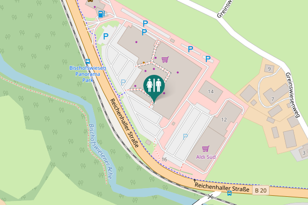 Map showing location of Reichenhaller Straße 18 Toilet