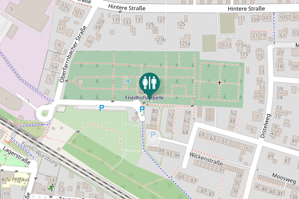 Map showing location of Wickenstraße 80 Toilet