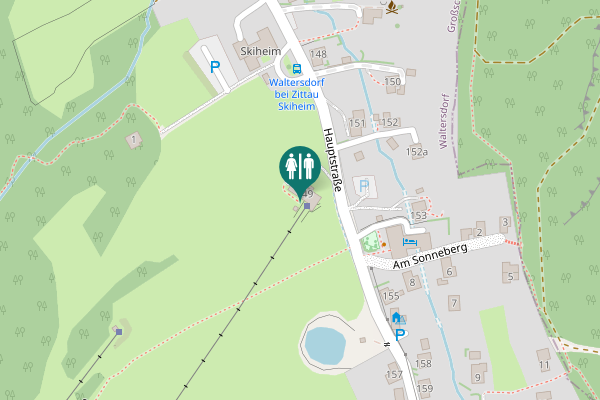 Map showing location of Hauptstraße 149 Toilet
