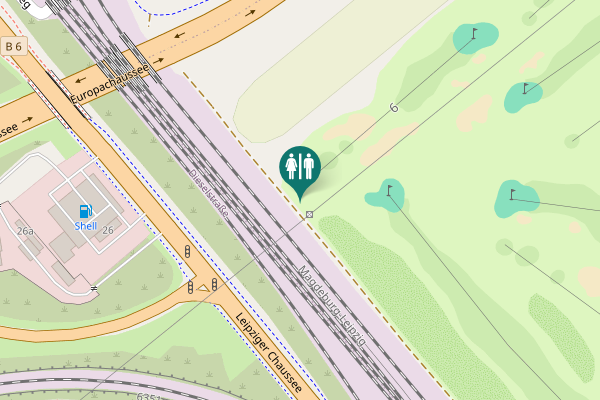 Map showing location of Leipziger Chaussee Toilet