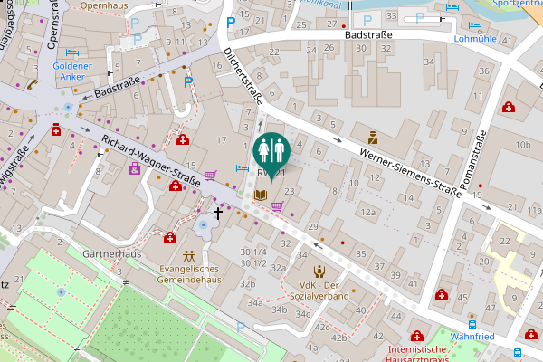 Map showing location of Richard-Wagner-Straße 21 Toilet