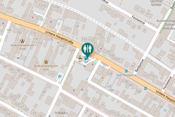 Map showing location of Untere Hauptstraße 126 Toilet