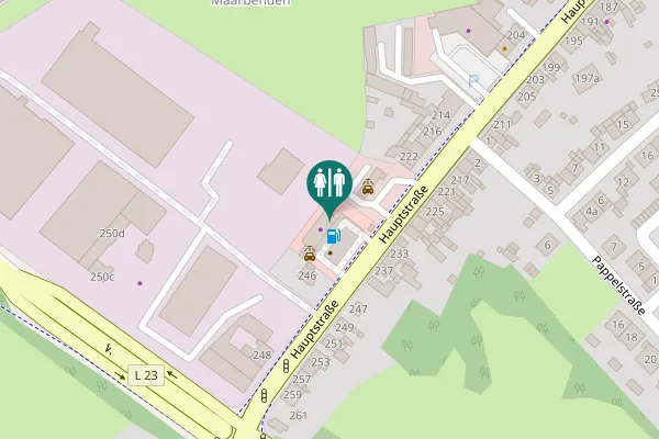 Map showing location of Hauptstraße 244 Toilet