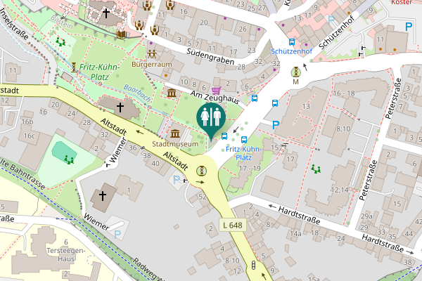 Map showing location of An der Schlacht Toilet