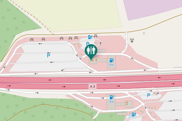 Map showing location of A 3 Toilet
