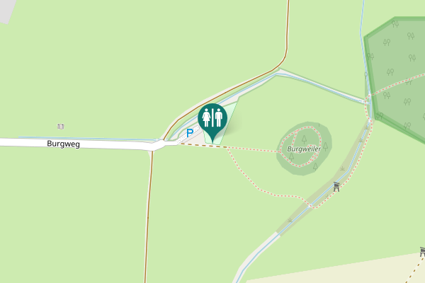 Map showing location of Burgweg Toilet