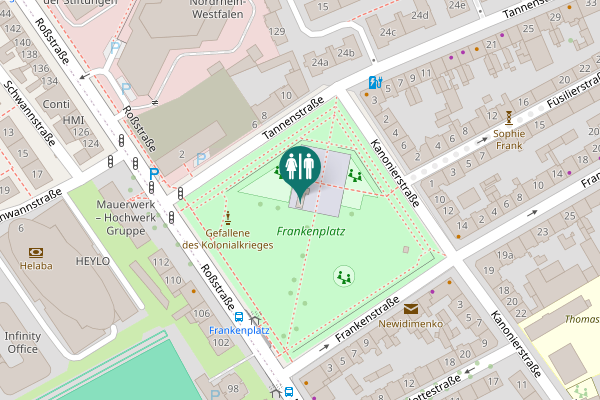 Map showing location of Tannenstraße 1 Toilet