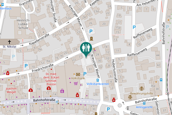 Map showing location of Friedrichstraße 26 Toilet