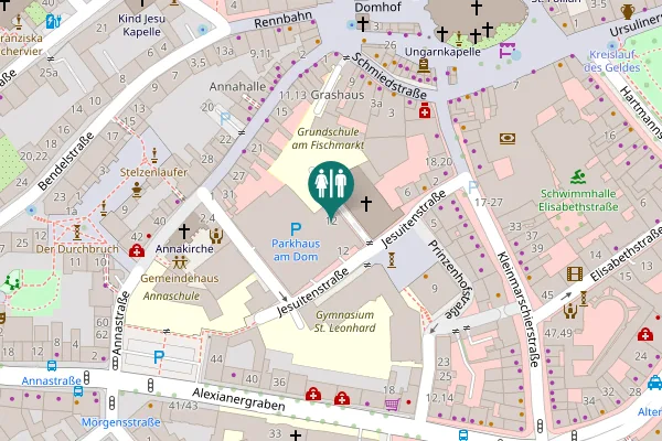 Map showing location of Jesuitenstraße 12 Toilet